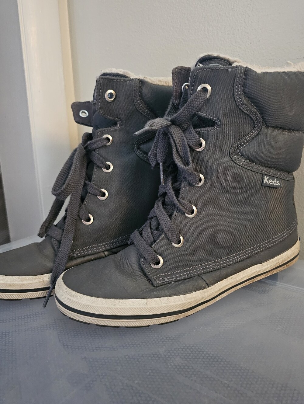 Keds Women's Black Lace-Up Boots